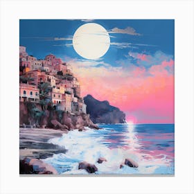Turquoise Nights: Seaside Elegance Canvas Print