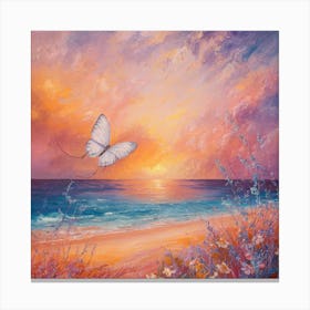 Butterfly At Sunset 7 Canvas Print