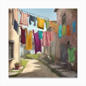 827638 The Laundry Line Show A Clothesline Strung Across Xl 1024 V1 0 Canvas Print