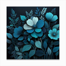 Blue Flowers Canvas Print