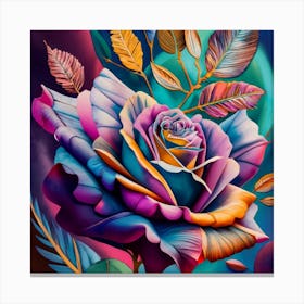 Colorful Rose Canvas Print