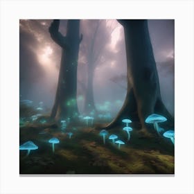 A Mysterious Enchanted Forest Shrouded Image Canvas Print