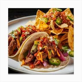 Tacos On A Plate Canvas Print