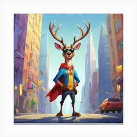 Super Deer 2 Canvas Print