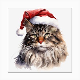 Santa Cat 17 Canvas Print