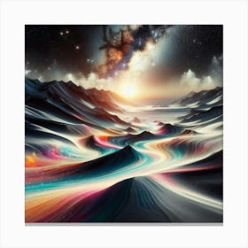 Galaxy Landscape 2 Canvas Print