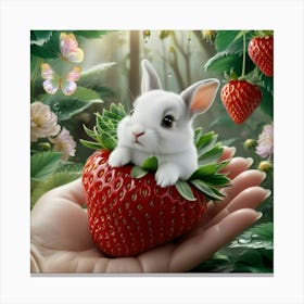 Strawberry Bunny Canvas Print