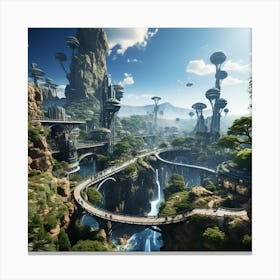 Futuristic City 1 Canvas Print