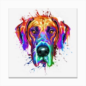 Great Dane Splash Art Dane Shirts Great Dane Gifts Canvas Print