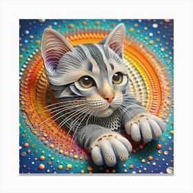 Creative Feline Cat Artwork 35 Canvas Print