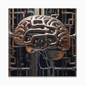3d Rendering Of A Human Brain 9 Canvas Print