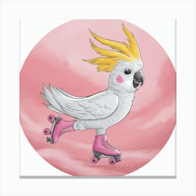 Rollerskating Cockatoo (2) Canvas Print