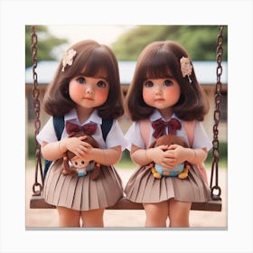 Two Asian Dolls Canvas Print