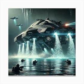 A High Tech, Sci Fi Scene Depicting The Nautilus S Canvas Print