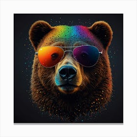 Bear In Sunglasses Canvas Print