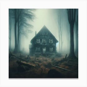 Haunted House In The Woods 2 Canvas Print