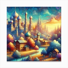 Russian Village Canvas Print