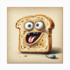 Cartoon Bread 2 Canvas Print