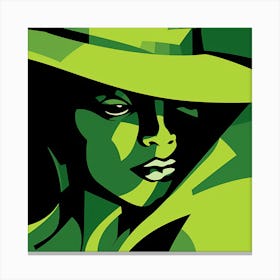 Green Hat Canvas Print