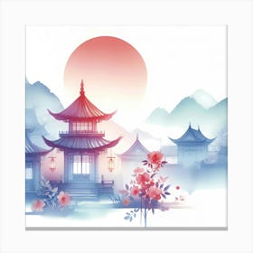 Chinese Pagoda 7 Canvas Print