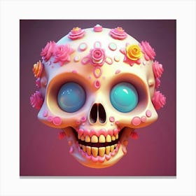 Day Of The Dead Skull 9 Canvas Print