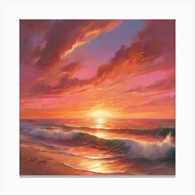 Sunset Symphony A Cinematic Painting Of Nature S Serene Beauty (8) Canvas Print