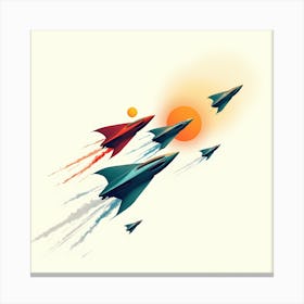 Rockets In The Sky Canvas Print