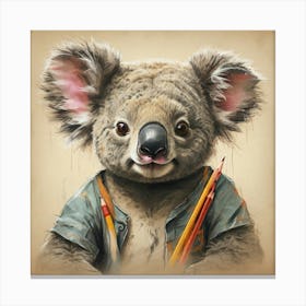 Koala Drawing Canvas Print