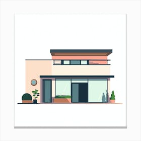 Modern House Flat Vector Illustration Canvas Print