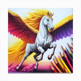 Unicorn With Wings 1 Canvas Print