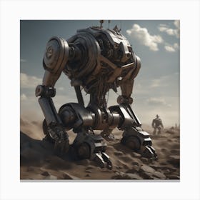 Robots In The Desert 17 Canvas Print