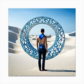 Ring In The Sand Canvas Print