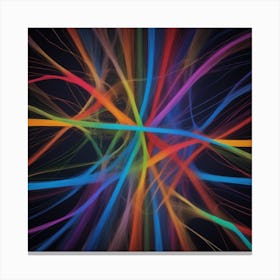 Abstract Colorful Lines 4 Canvas Print