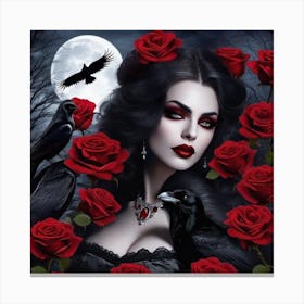 Seductive Vampire Canvas Print