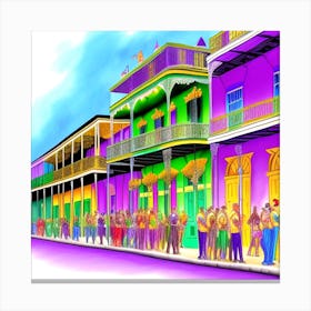 New Orleans Street Scene 2 Canvas Print