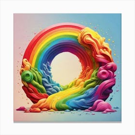 Rainbow Swirl 5 Canvas Print