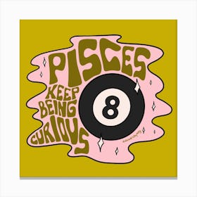 Pisces Magic 8 Ball Canvas Print