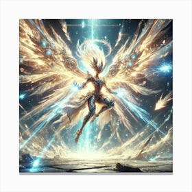 Celestial Seraph Radiant Charge Canvas Print