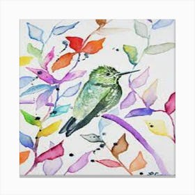Bird on branches Canvas Print
