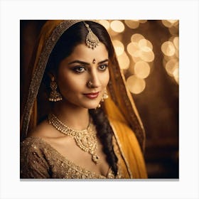 Beautiful Indian Bride Canvas Print