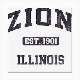 Zion Illinois Il Vintage State Athletic Style Canvas Print