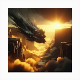 Dragon Flying In The Sky 1 Canvas Print