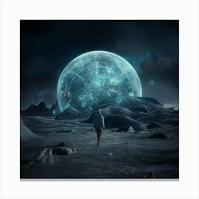 Man Walking On The Moon Canvas Print