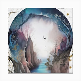 Inside Lost Land Of Otherworldly Dreams Fan 2 Canvas Print