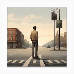 Man In The Street Canvas Print