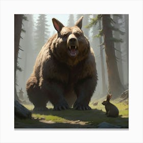 Bear In The Woods 4 Canvas Print