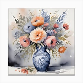 Flowers In a Vase Canvas Print