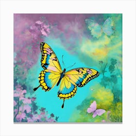 Illustration Graphic Butterfly In Tie Dye (1) Canvas Print