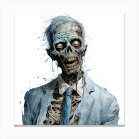 Zombie Businessman 2 Canvas Print