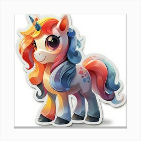 Unicorn Sticker 160 Canvas Print